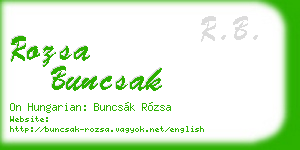 rozsa buncsak business card