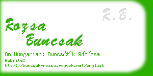 rozsa buncsak business card